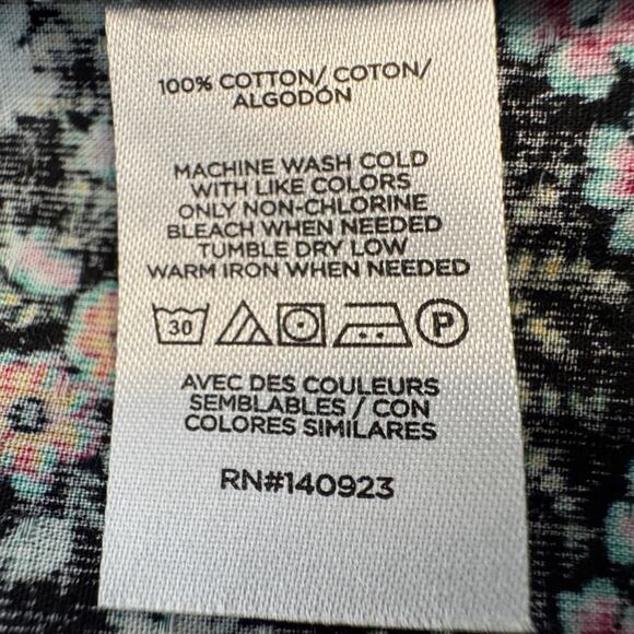 NEW LOFT Garden Dobby Tie Back Ruffle Top - Petite Large - Picture 6 of 8